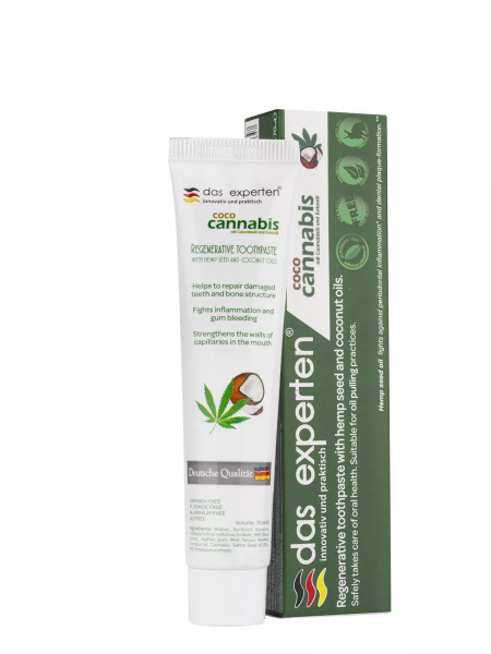 Зубная паста для взрослых das experten cococannabis для здоровья дёсен ...