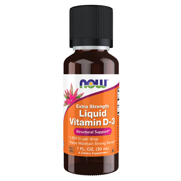 NOW Liquid Vitamin D3 extra, Жидкий Витамин Д3, 1000 МЕ, 30 мл купить ...