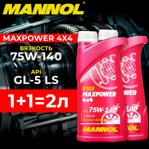 Getriebeöl MANNOL Maxpower 4x4 75W-140 API GL 5 LS 12x 1 Liter Für BMW R 1200 RT