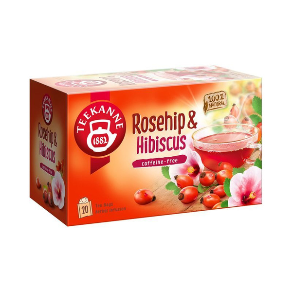 Teekanne Чай фруктовый Rosehip & Hibiscus с шиповником и гибискусом, 20 ...