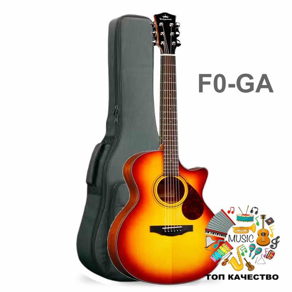 Kepma Акустическая гитара Kepma F0-GA / FOE-GA 6-струнная, корпус Ель 4 ...