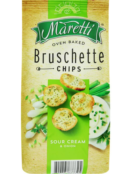 Сухарики пшеничные MARETTI Bruschette со вкусом Сметана и - купить с ...