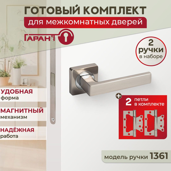 Фурнитура для дверей межкомнатных комплект ТМ ГАРАНТ модель 1361 ручка ...
