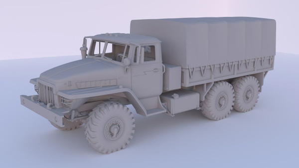 УРАЛ-375 Тент сборная модель в масштабе 1:100 - купить с доставкой по ...