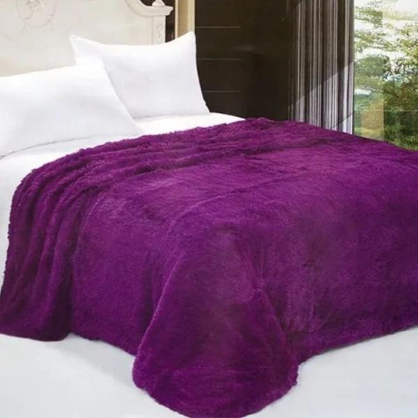 Плед Травка двухсторонний с длинным ворсом, размер (200x220) - купить с ...