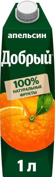 Нектар ДОБРЫЙ Апельсин, 1л - купить с доставкой по выгодным ценам в ...