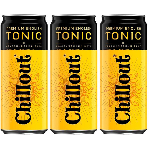 Газированный напиток Chillout Premium English Tonic 330 мл, набор: 3 ...