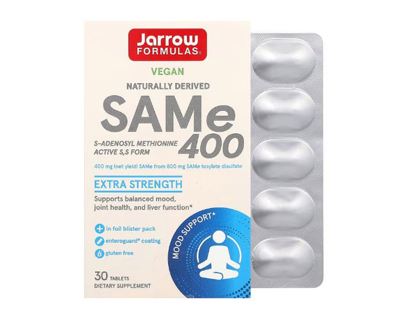 S-аденозилметионин, Jarrow Formulas Sam-e, 400 мг, 30 таблеток - купить ...
