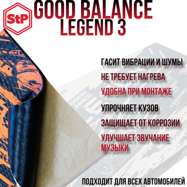 Виброизоляция STP Legend GB 3 / Вибродемпфер СТП Легенд ГБ 3 (10 листов ...