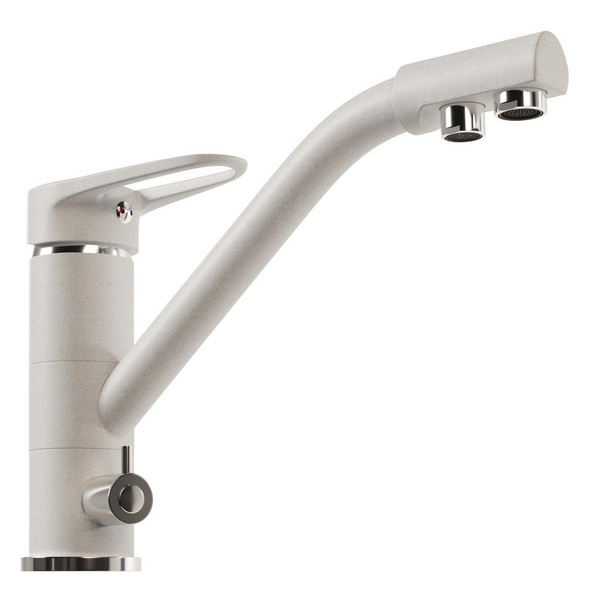 Смеситель для кухни 40к MIXLINE ML-GS05 (331) белый с вых. для ...