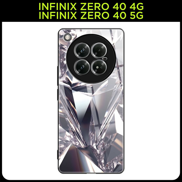 Стеклянный чехол на Infinix Zero 40 4G/5G / Инфиникс Зеро 40 4G/5G с ...