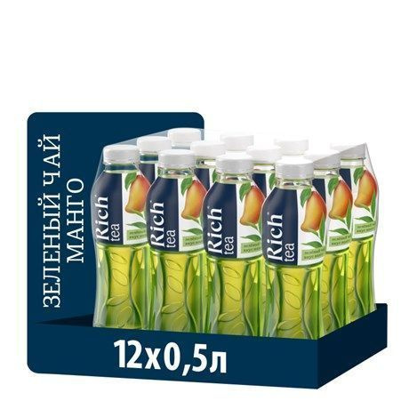 Холодный чай Riсh Зелёный со вкусом Манго, 12 шт х 0,5 л купить на OZON ...