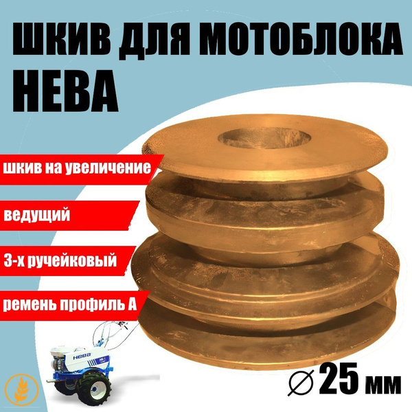Шкив Ведущий 3-Х Ручейковый М/Б Нева Косой (25мм) купить на OZON по ...