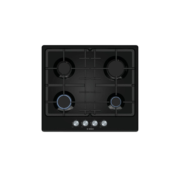 Варочная панель Bosch 60 см, Serie 4, 4 конфорки, газ-контроль, черный ...