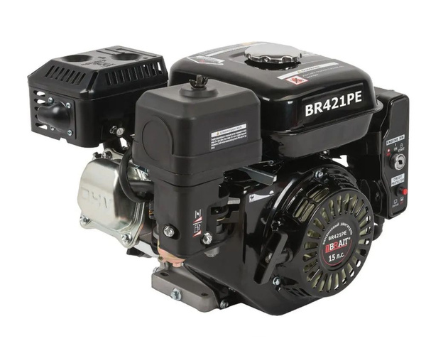 Двигатель бензиновый BRAIT BR421PE (15 л.с., электро/ручной стартер ...