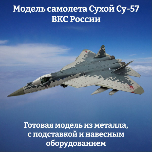 Модель самолета Сухой Су-57 ВКС России 1:72 купить на OZON по низкой ...