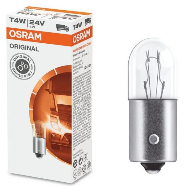 Лампа габаритнaя c цоколем (прозрачная) 24V 4W BA9S Osram "Original"
