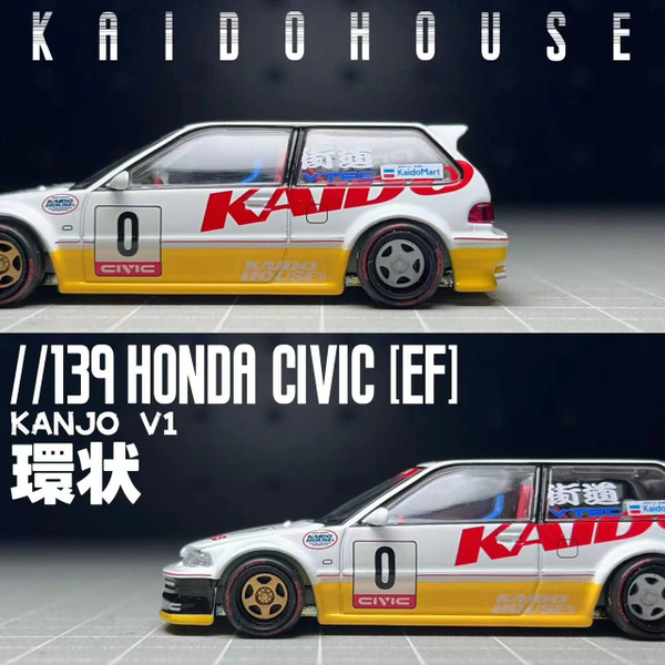 Mini GT 1:64 Honda Civic EF Kaido Works - Modèle Diecast Vert Tahitien, édition 2024