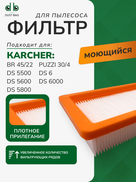 Фильтр для пылесоса Karcher DS 6 5500 5600 5800 6.000 BR 45/22 C PUZZI ...