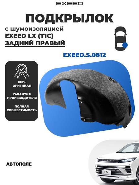 Подкрылок Exeed LX 21- (Сзади/ Справа)