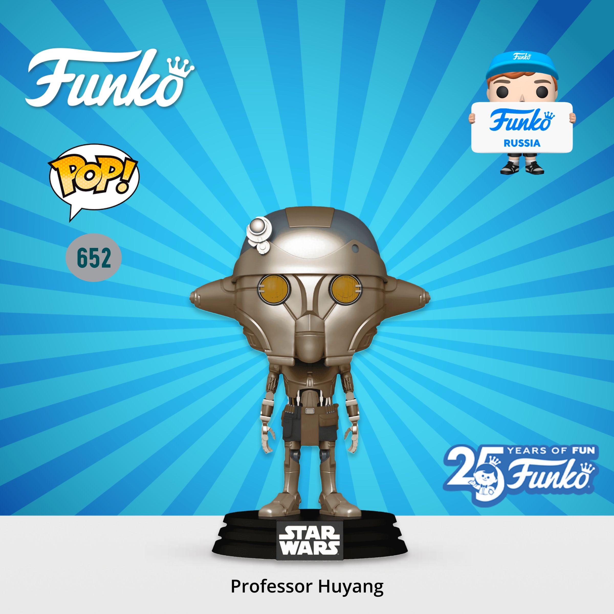 Фигурка Funko POP! Bobble Star Wars Ahsoka Professor Huyang/ Фанко ПОП по  мотивам франшизы 