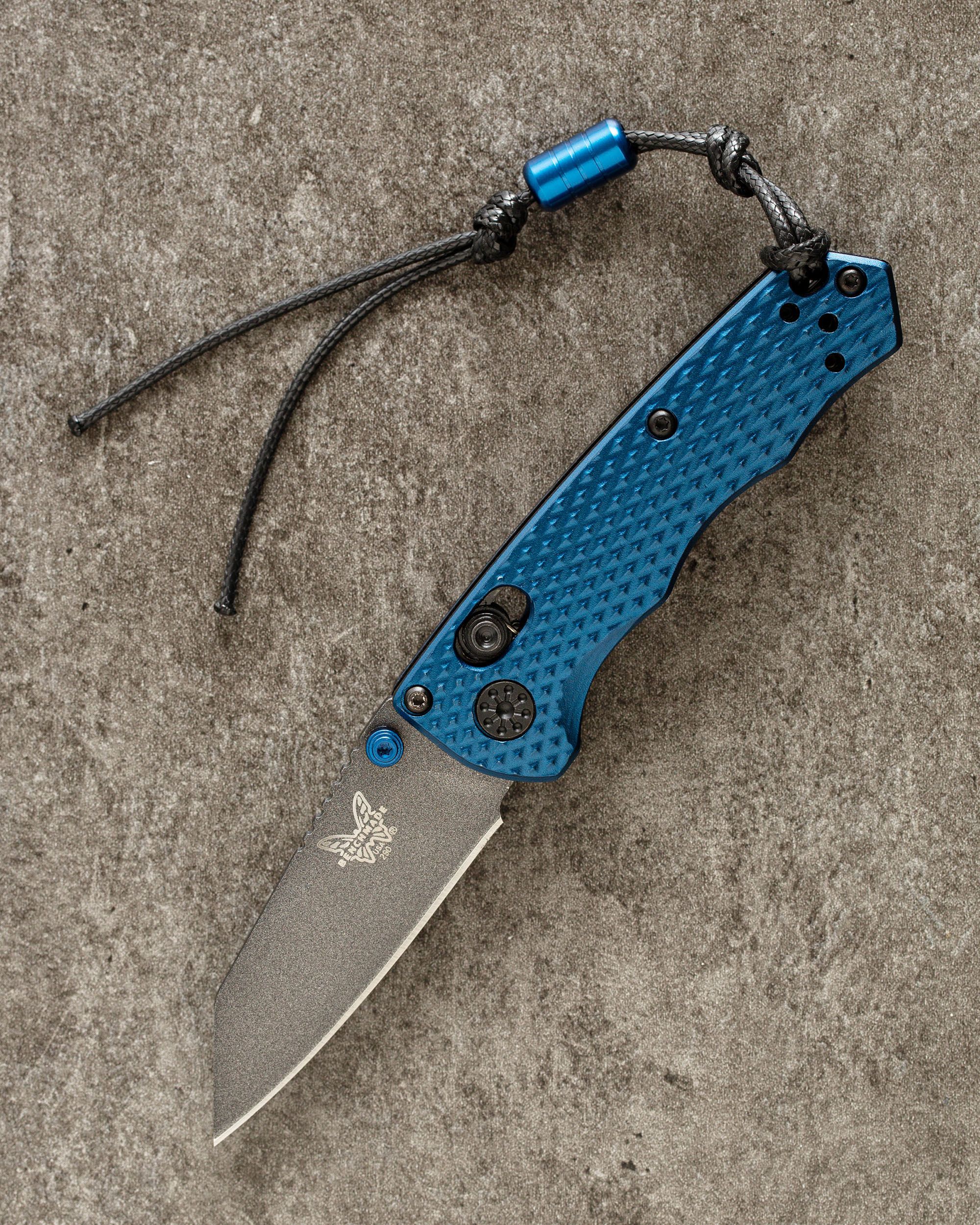 СкладнойножBenchmadeFULLIMMUNITYCraterBlueAluminum(синий)