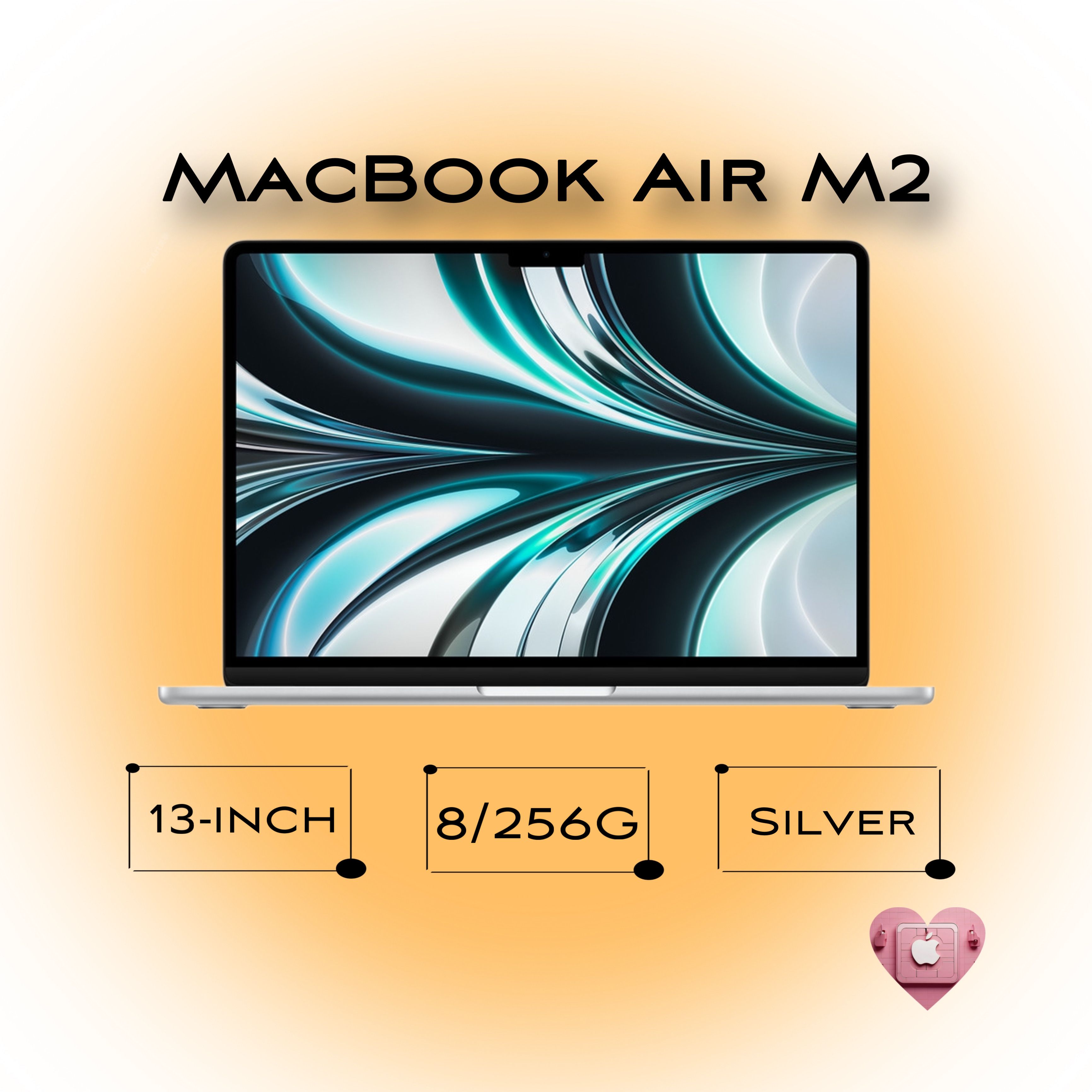 AppleMacBookAirm2Ноутбук13.6",RAM8ГБ,SSD256ГБ,macOS,(MLXW3xx/A),серебристый,Английскаяраскладка