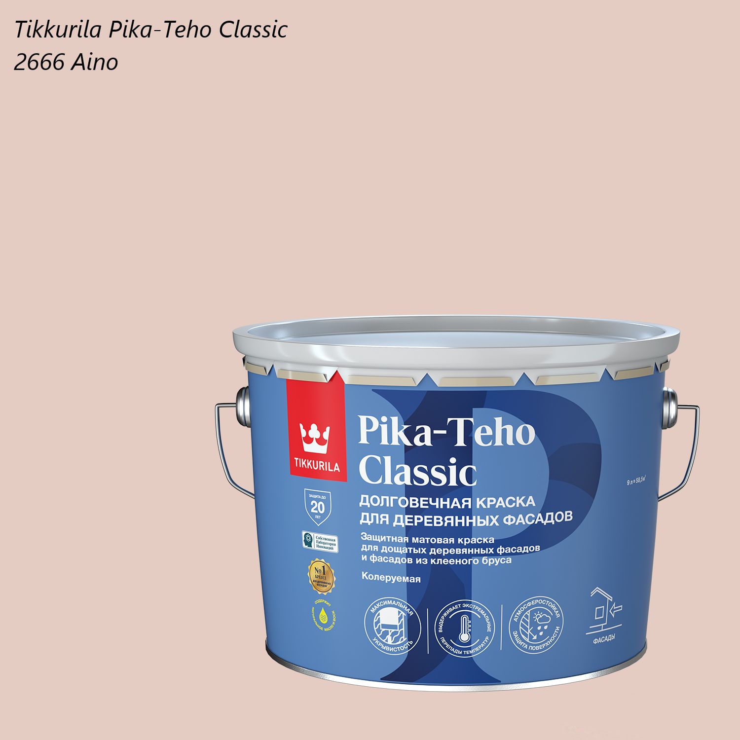 Краска для деревянных фасадов Tikkurila Pika-Teho Classic (9л) 2666 Aino