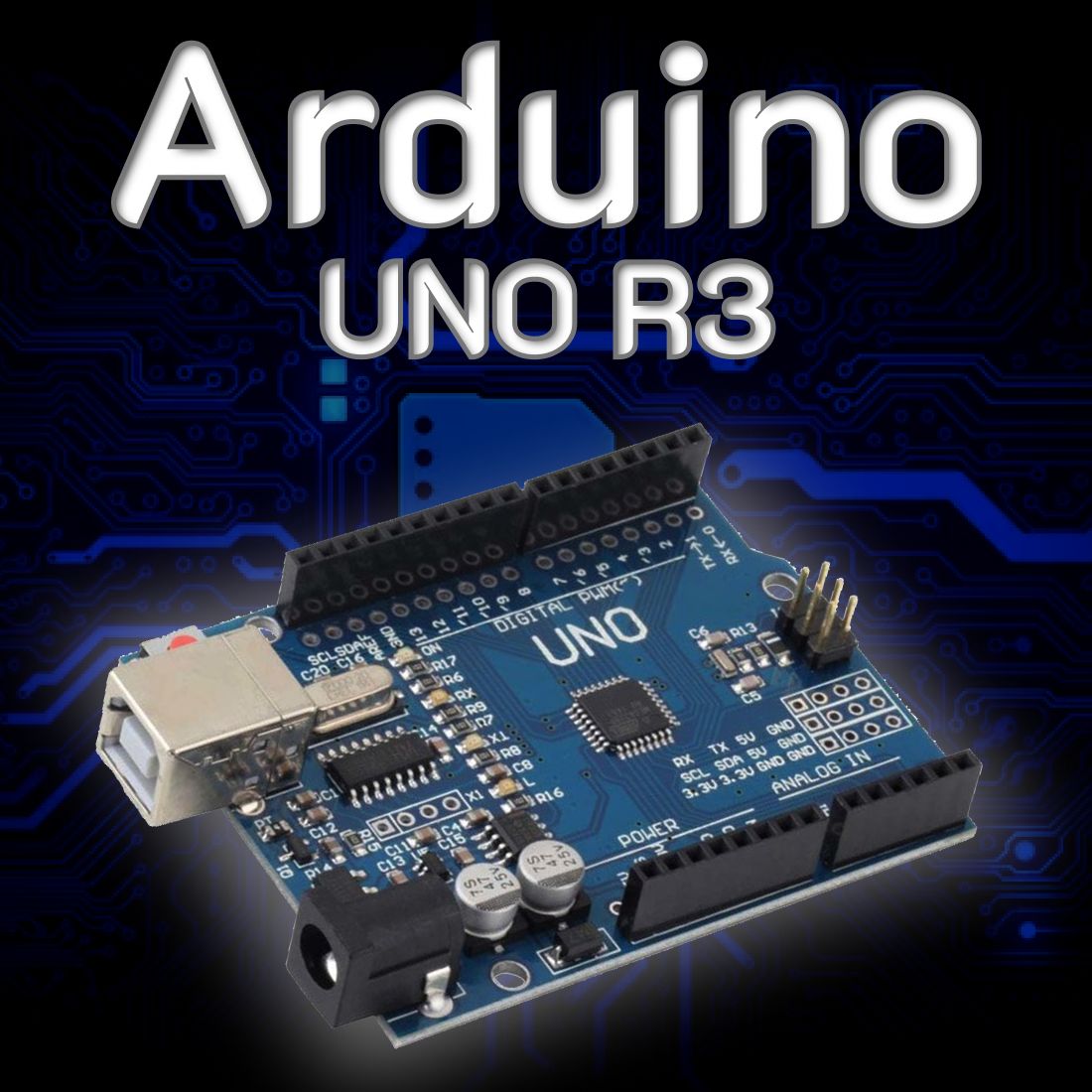 Контроллер Arduino Uno R3 CH340 USB TYPE-B