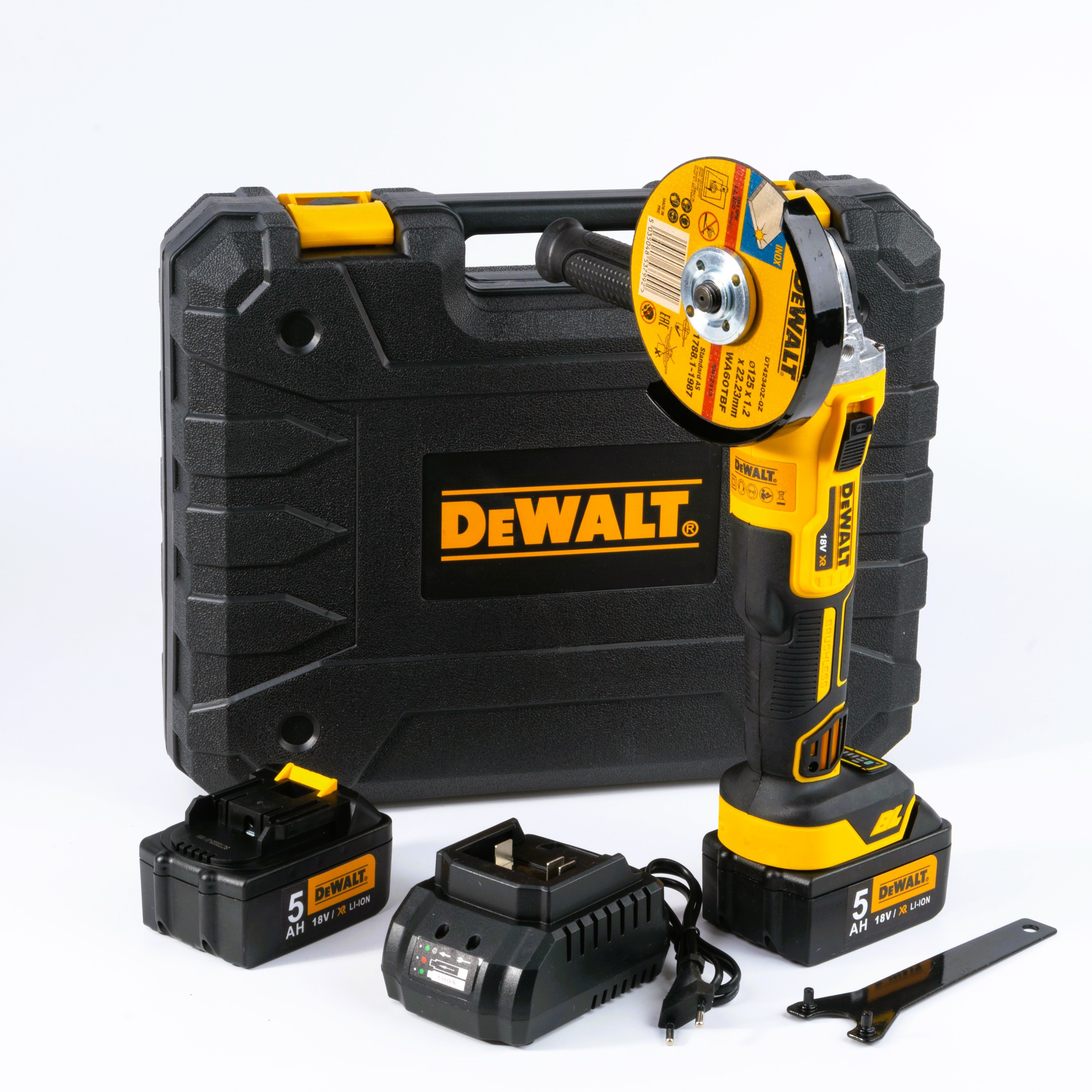 Бесщеточная болгарка Dewalt DCG504 18V 5.0AH