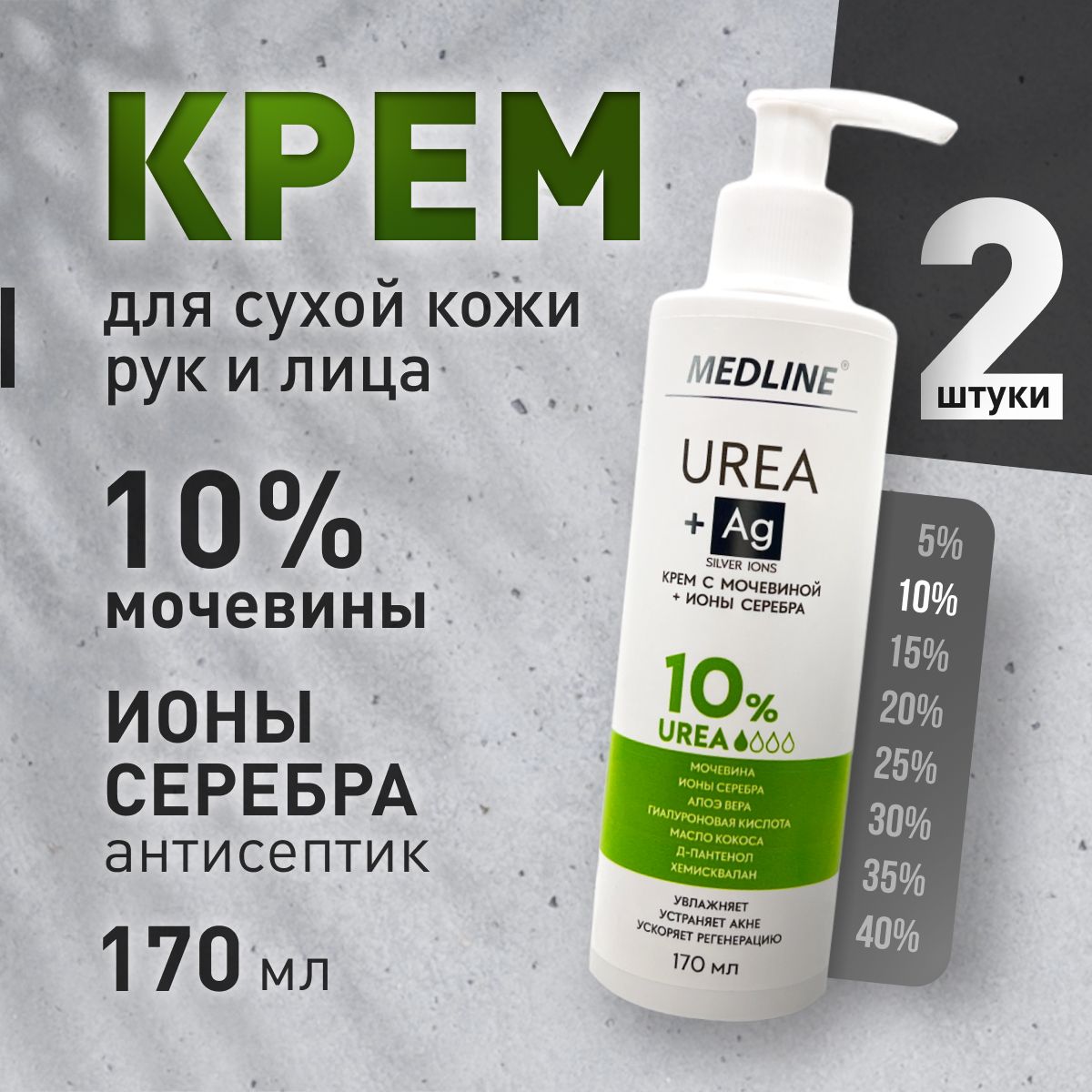 MEDLINE Крем для рук с мочевиной 10% - купить с доставкой по выгодным ценам  в интернет-магазине OZON (919456625)