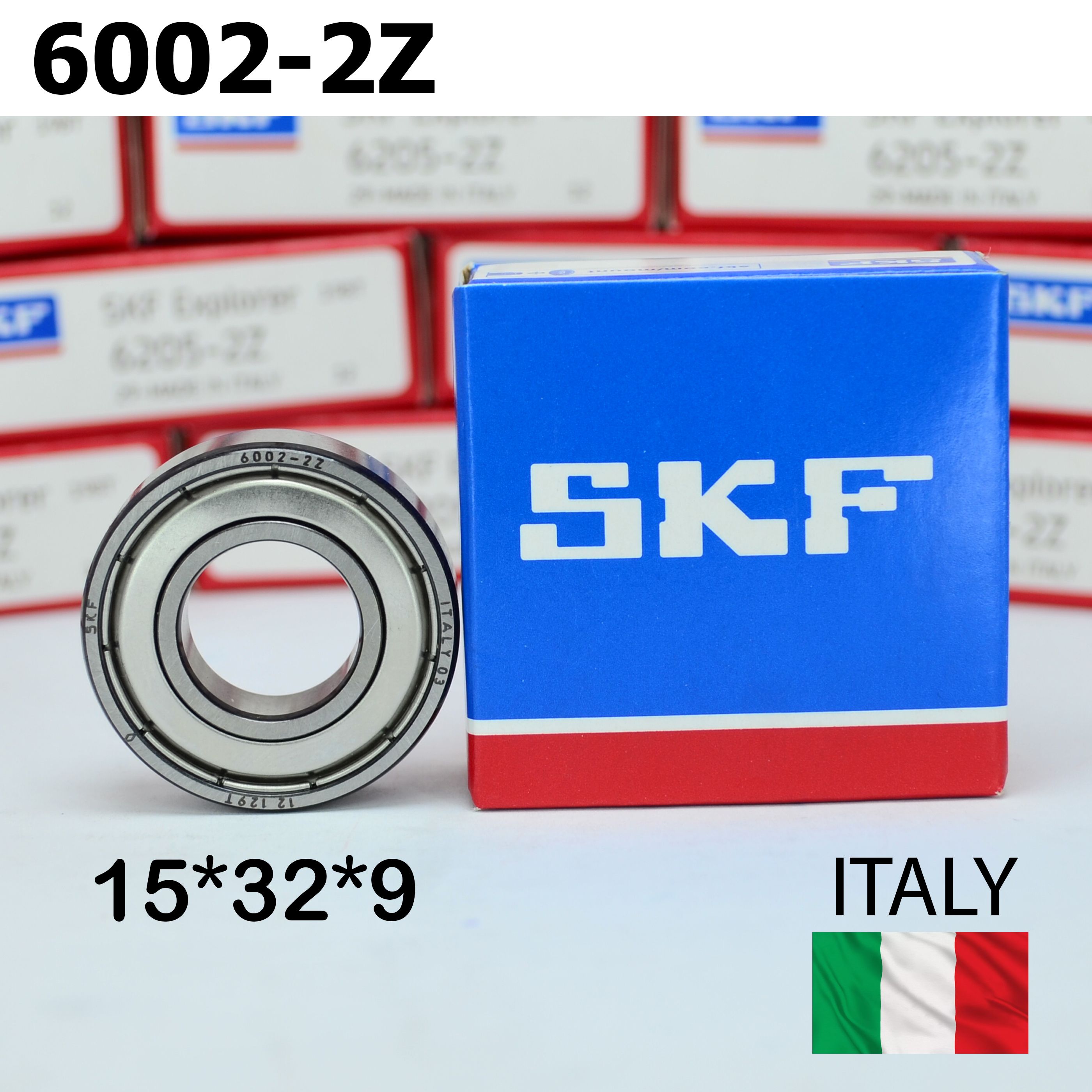 Подшипник SKF 6002-2Z (6002 ZZ / 80102 / 102) размер 15*32*9 Италия, универсальный