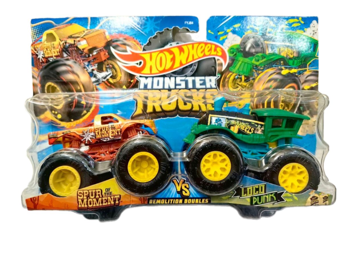 Машинка Хот Вилс монстр трак / Hot Wheels Monster Trucks Spur Moment vs  Loco Punk HLT63 FYJ64 - купить с доставкой по выгодным ценам в  интернет-магазине OZON (1425934662)