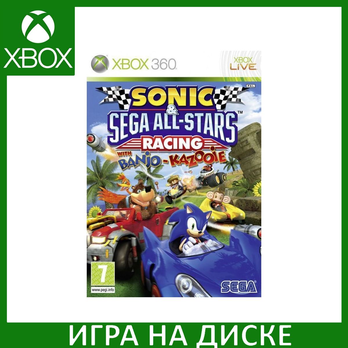 Игра Sonic and SEGA All-Stars Racing With Banjo-Kazooie Xbox 360 Диск