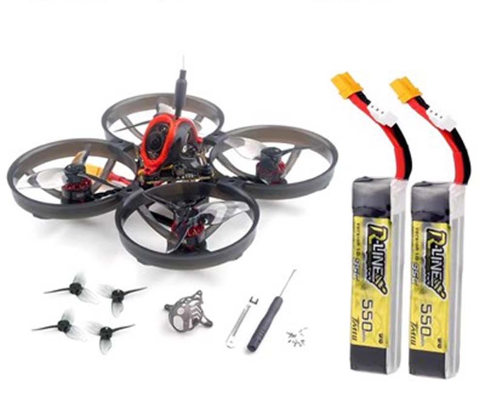 HappyModel Mobula8 1-2S 85mm Analog Caddx Ant BNF Frsky SPI + 2x Tattu R-Line 2S 550mAh