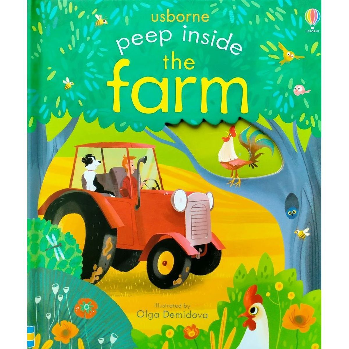 Usborne Peep Inside the Farm "ферма" детская книга с картинками на английском