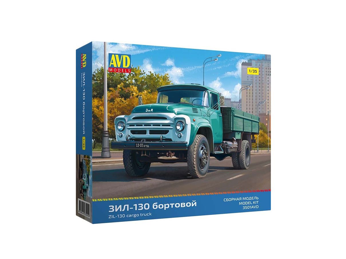 3501 AVD Models Грузовой автомобиль ЗИЛ-130 бортовой (1:35) - купить с  доставкой по выгодным ценам в интернет-магазине OZON (1472404700)