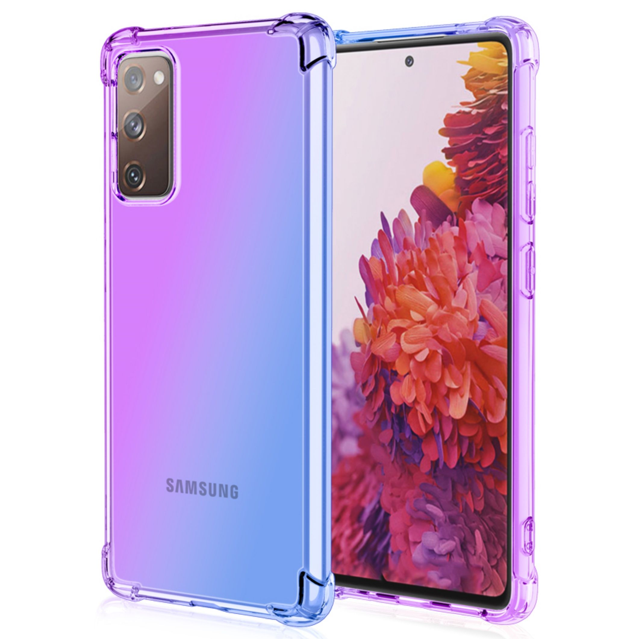 ЧехолнаSamsungGalaxyS20FE5Gпротивоударныйсиликоновыйсусиленнымиугламиизащитойкамер