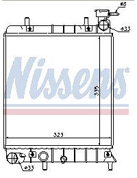 РадиаторохлаждениядляХендайАкцентТагАЗ2000-2011,HyundaiAccentТагАЗрадиаторохлажденияNISSENS67022,oem2531025050