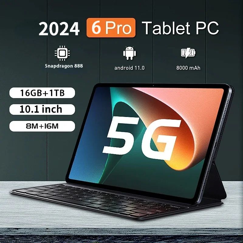 SZWПланшетПланшетныйкомпьютерMi6SPro:Android13,экран10,1",1024гбоперативнойпамяти,5G,GPS,русский+GoogleWIFI+SIM5gофисныйразвлекательныйигровойпланшетныйкомпьютерсбольшойпамятью,планшетныйкомпьютерсHDэкраном,подарокнаЖенскийдень,ДеньСвятогоВалентина(бесплатнаяклавиатура,бесплатныйкожаныйчехол),Теннисонлайннапланшетеврежимереальноговремени,10.1",1024GB,черныйматовый