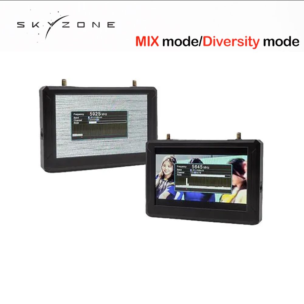 SkyzoneM5F5дюймов800*480FPVмониторвстроенныйSteadyviewDiversityприемникс60FPSDVRдляFPVRCмодели