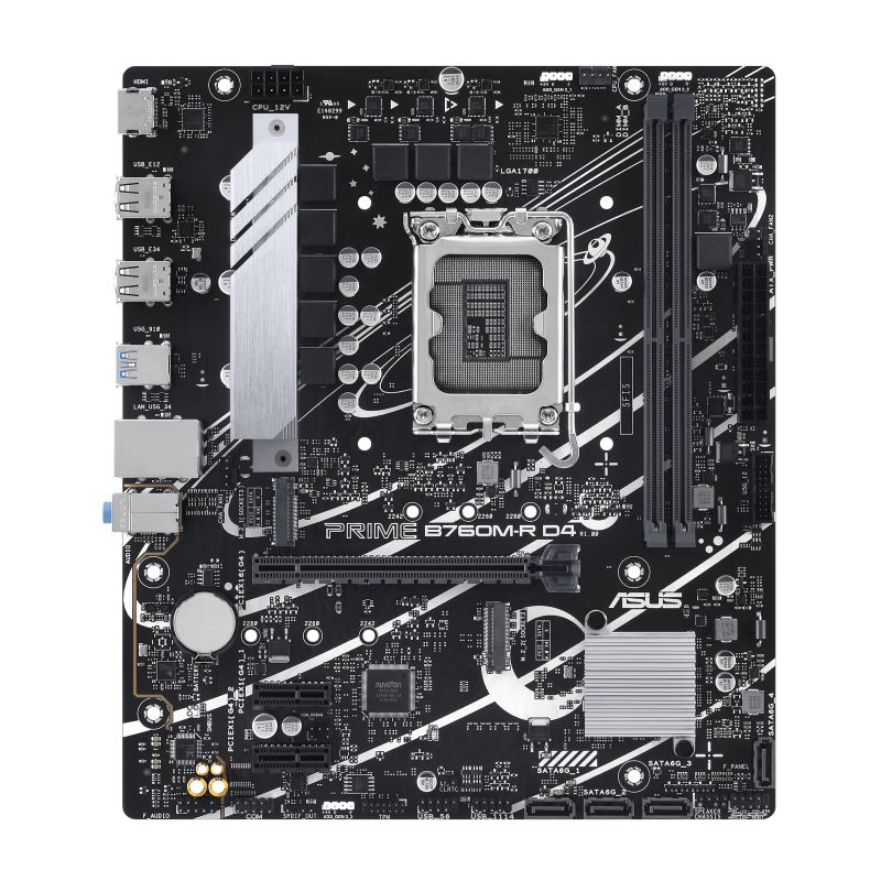 МатеринскаяплатаASUSPRIMEB760M-RD4(LGA1700,IntelВ760,64ГБ,PCIE4.0),90MB1HA0-M0EAY0