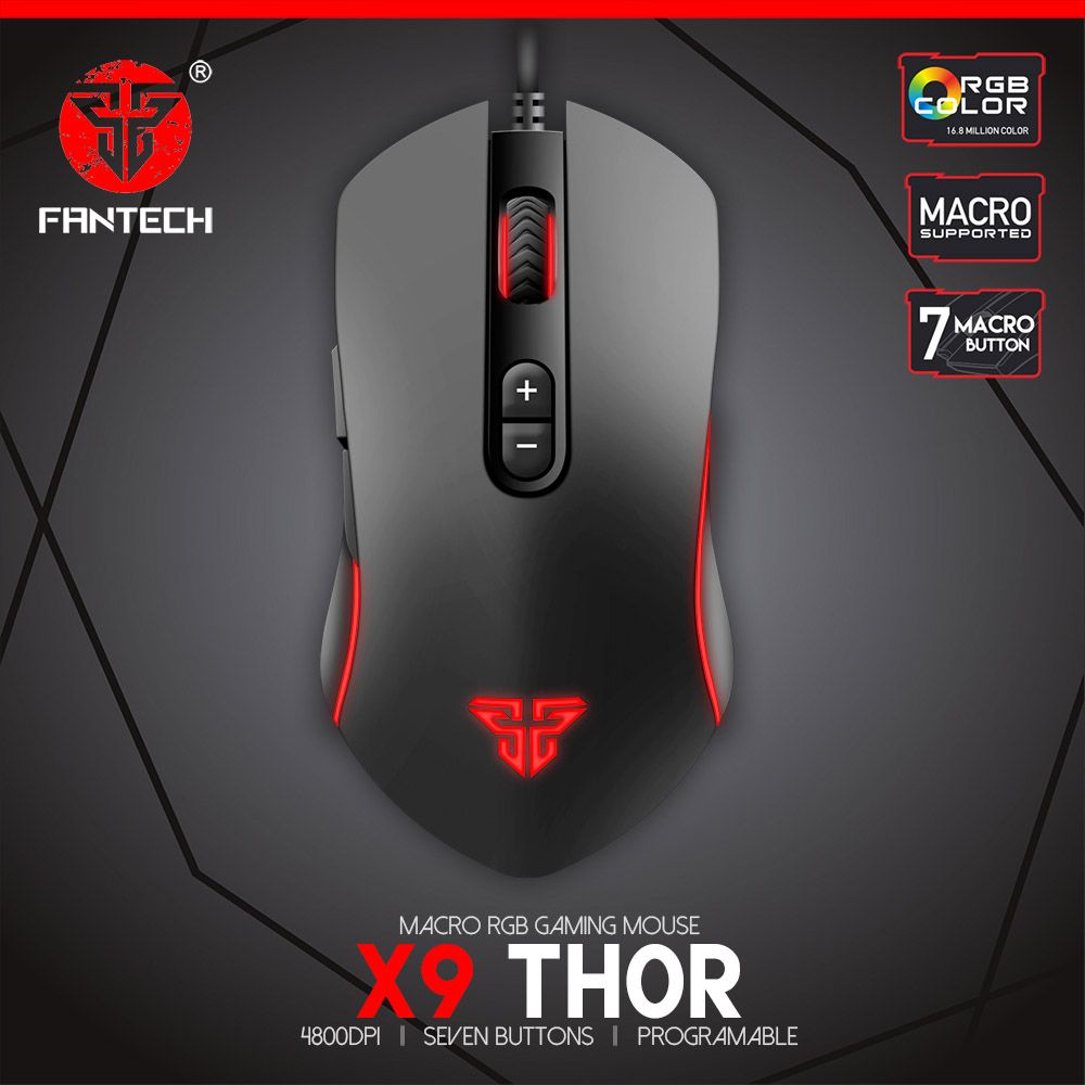 Игровая проводная мышка THOR X9, 4800 DPI, USB