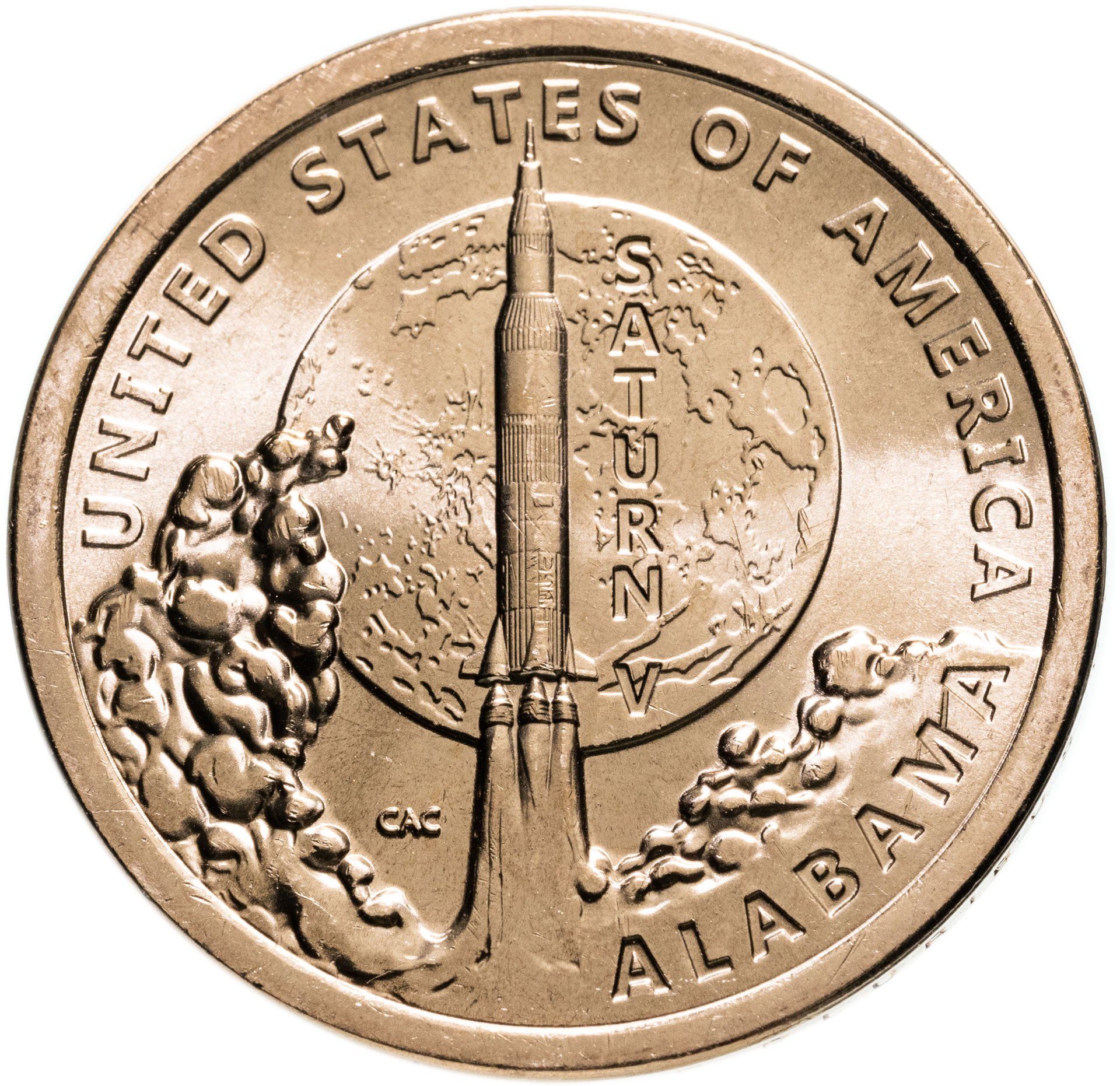 США1доллар2024"РакетаСатурнV(Алабама)-американскиеинновации"