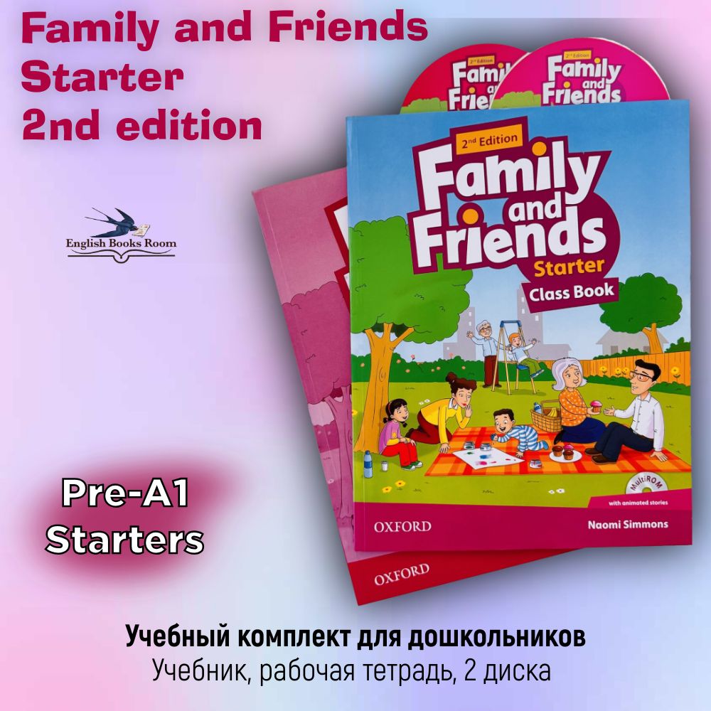 Family and Friends Starter 2nd edition. Class Book+Workbook+MP3 CD+Multi-Rom