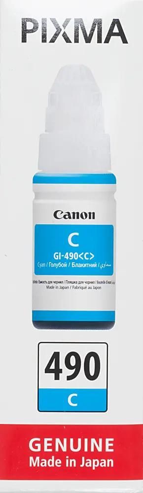 Чернила Canon GI-490C 0664C001, для Canon, 70мл, голубой