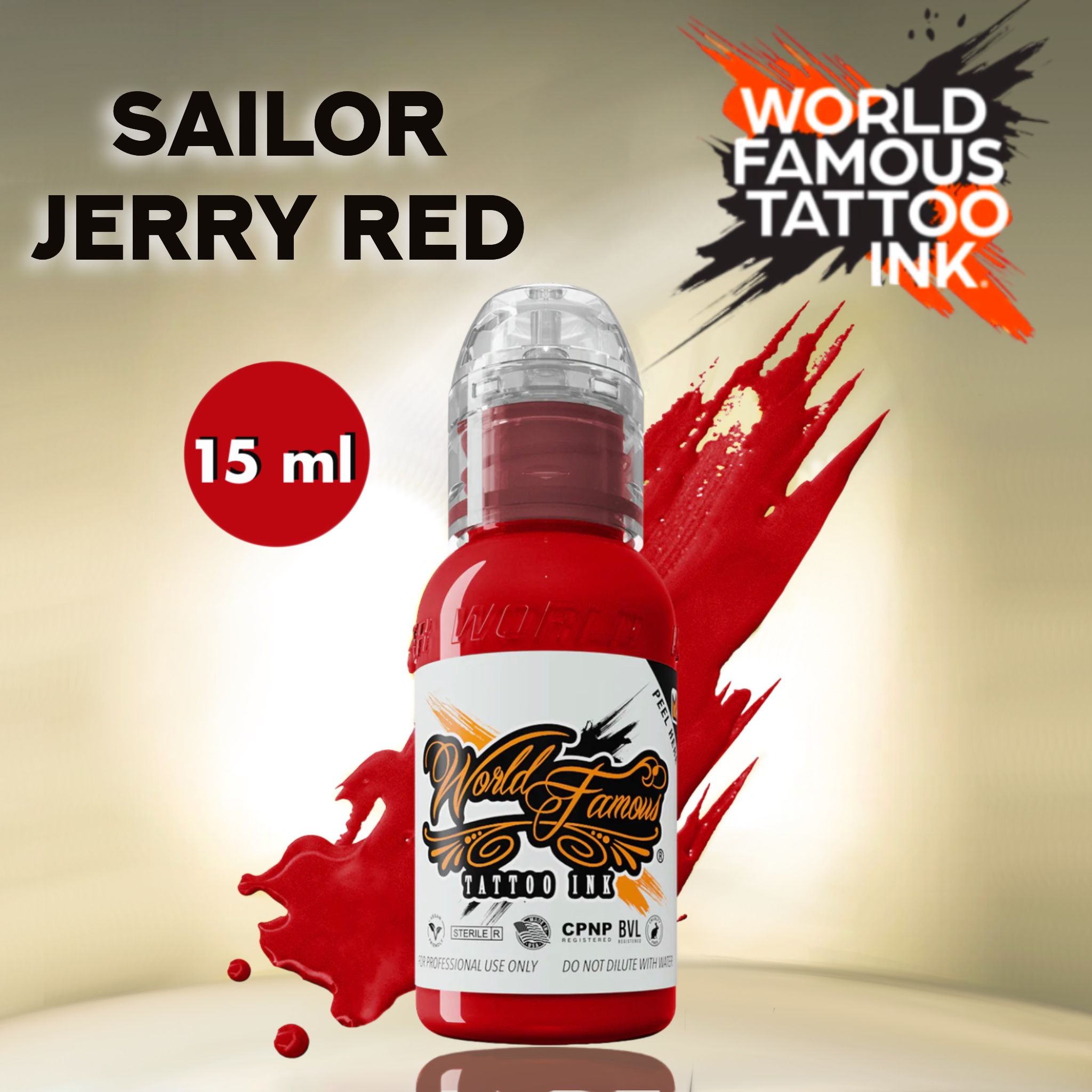 World Famous Sailor Jerry Red Краска для татуировки 15мл