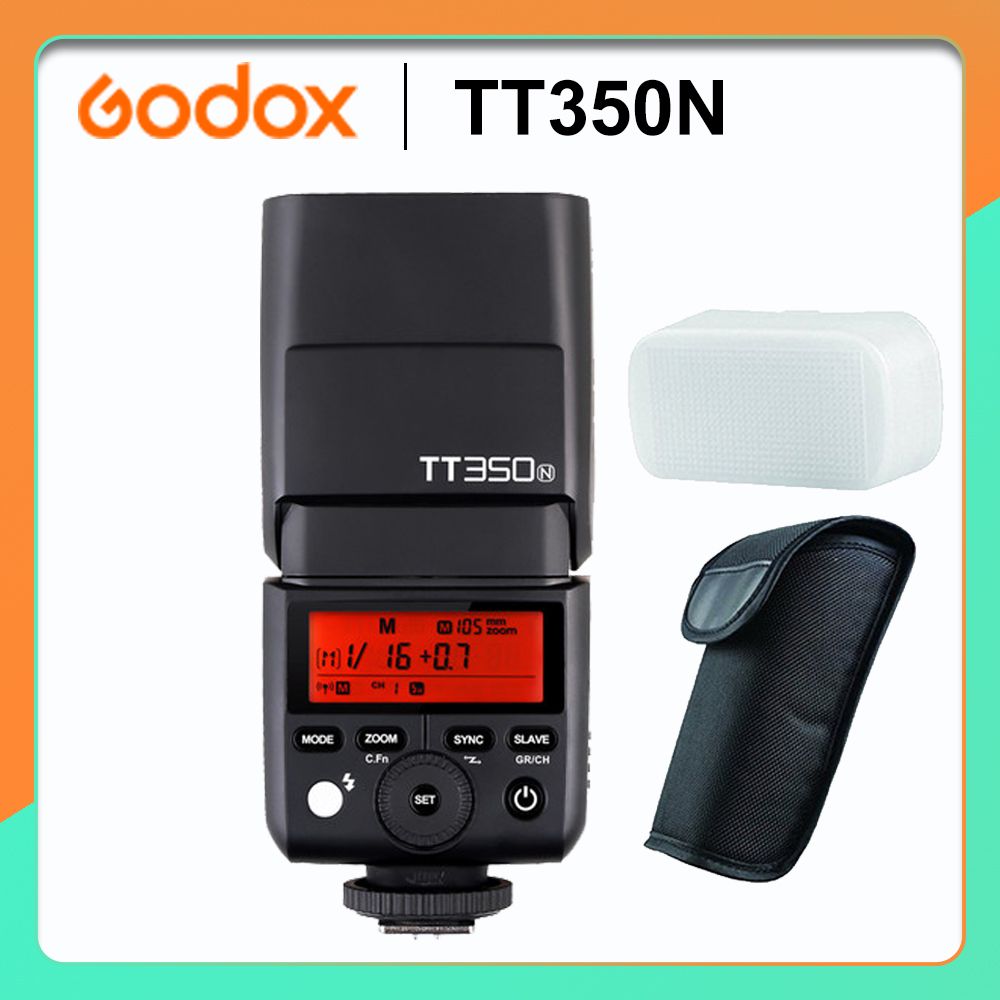 Фотовспышка GODOX TT350N TTL HSS max 1/8000s 2.4G Wireless X System для камер Nikon