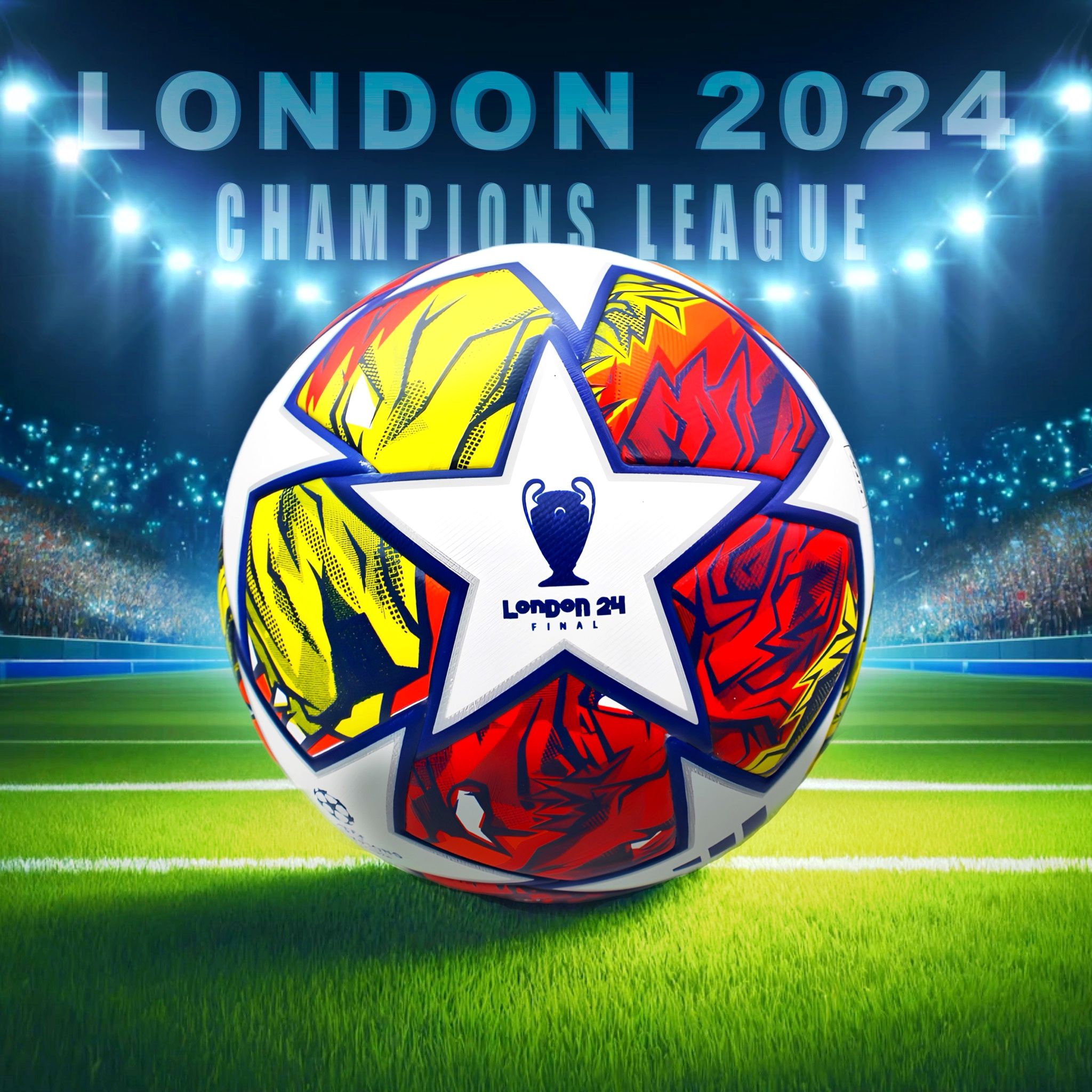 Мяч футбольный Champions League London 2024 Final 5 размер