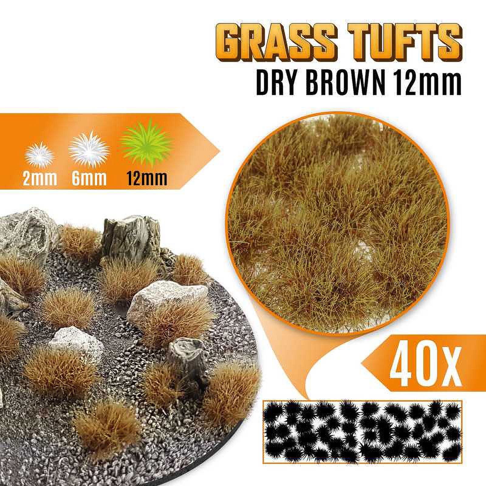 Green Stuff World: Пучки травы для макетов и диорам Grass Tufts 12 mm - Dry Brown